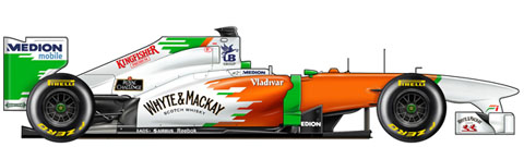 2011 Force India VJM04 Mercedes Benz