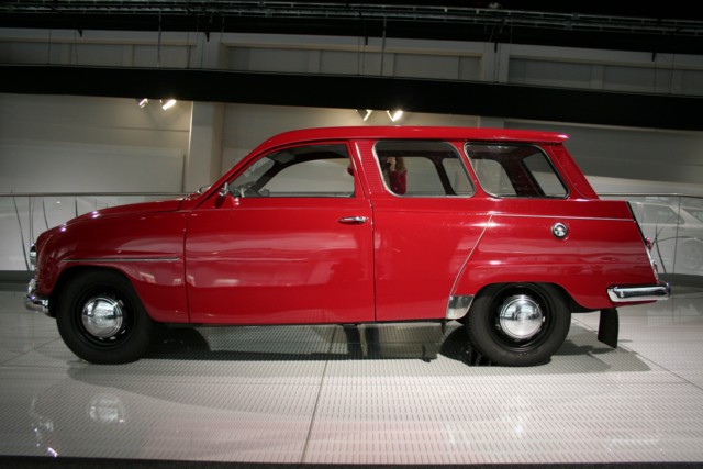 1959 - Saab 95 - Saab unveiled the Saab 95 Station Wagon in May 1959. The early 95s were a mixture of components including the two-stroke 841cc engine from the forthcoming, and as yet unannounced, Saab 96. It was equipped with a four speed gearbox and the rear-hinged 